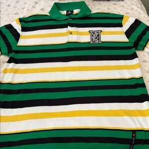 Red.  Ape Polo Shirt in Green, Yellow, and Black